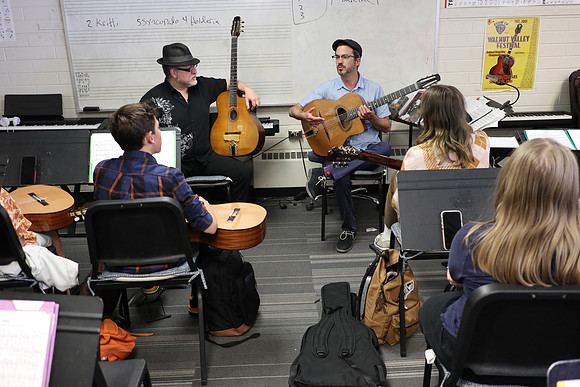 Coaching the guitar class